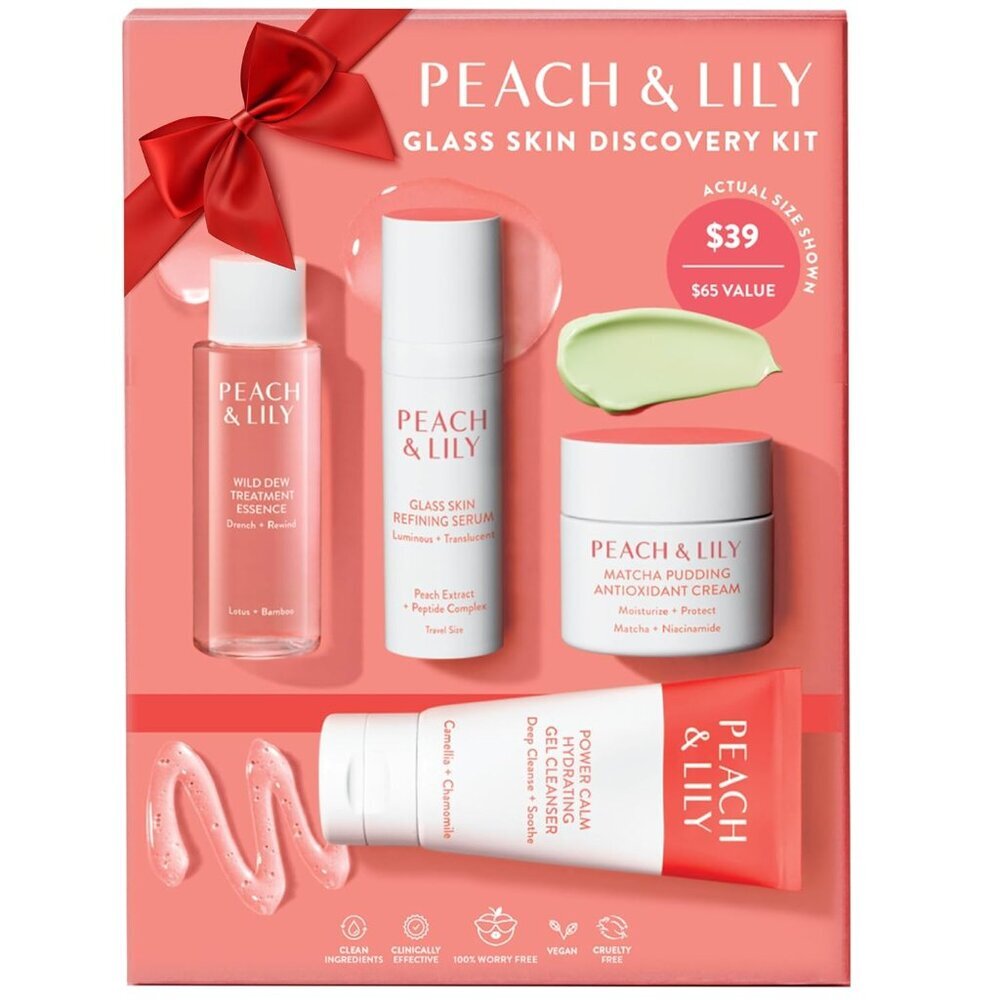 Glass Skin Discovery Kit 4 Products - Cleanser, Essence, Serum, & Cream - Facial